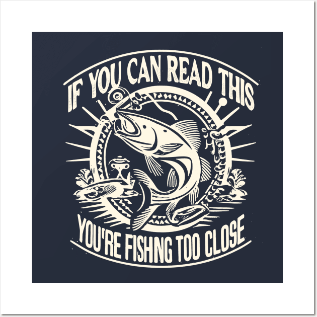ILOVEY2K Mens Fishing Shirt Funny Fishing Shirt Printed On Back Fisherman Gifts Present for Fisherman Read This Fishing Too Close Funny Wall and Art PR